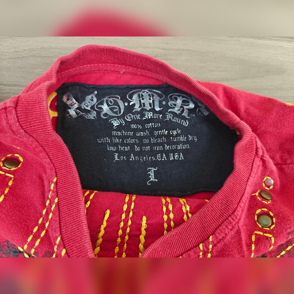 Y2K OMR STUDDED RED T L ① - Picture 5 of 6
